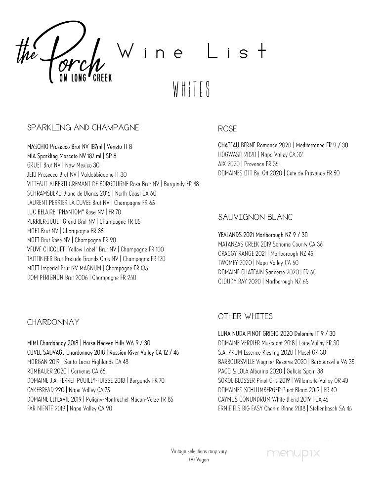The Porch on Long Creek - Virginia Beach, VA menu_pic