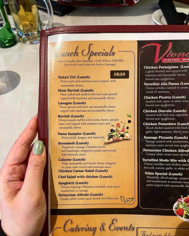 Viona's Italian Bistro - Overland Park, KS menu_pic