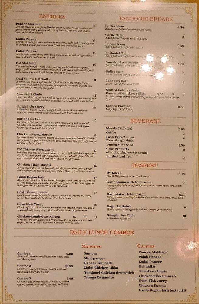 Khanna's Desi Vibes - Chesterfield, MO menu_pic
