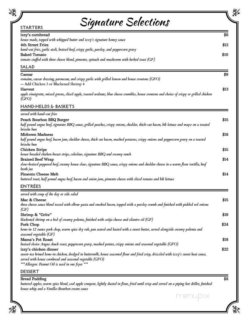 Izzy's Comfort Kitchen - Coeur d'Alene, ID menu_pic
