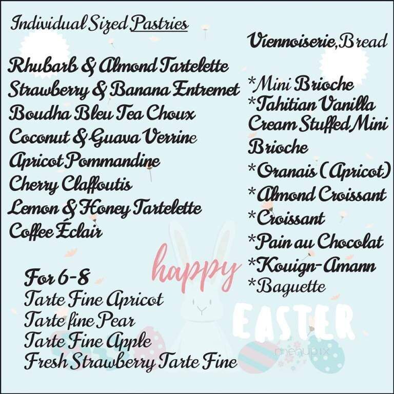 Cremeux French Patisserie - Merrimack, NH menu_pic