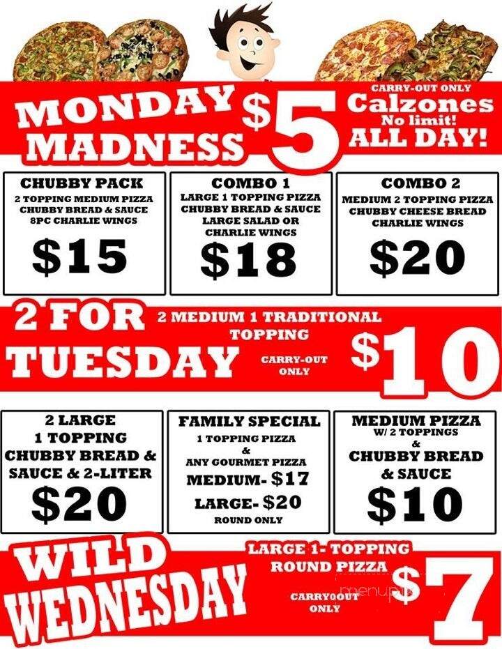 Chubby Charlies Pizza - Roseville, MI menu_pic