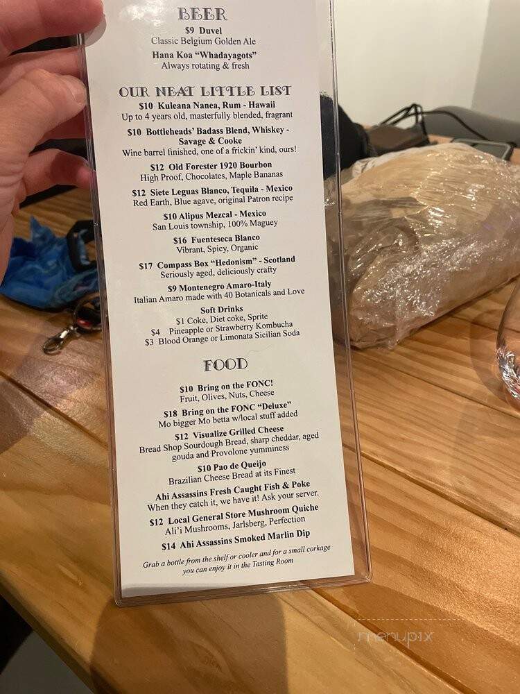 Bottleheads - Kailua, HI menu_pic
