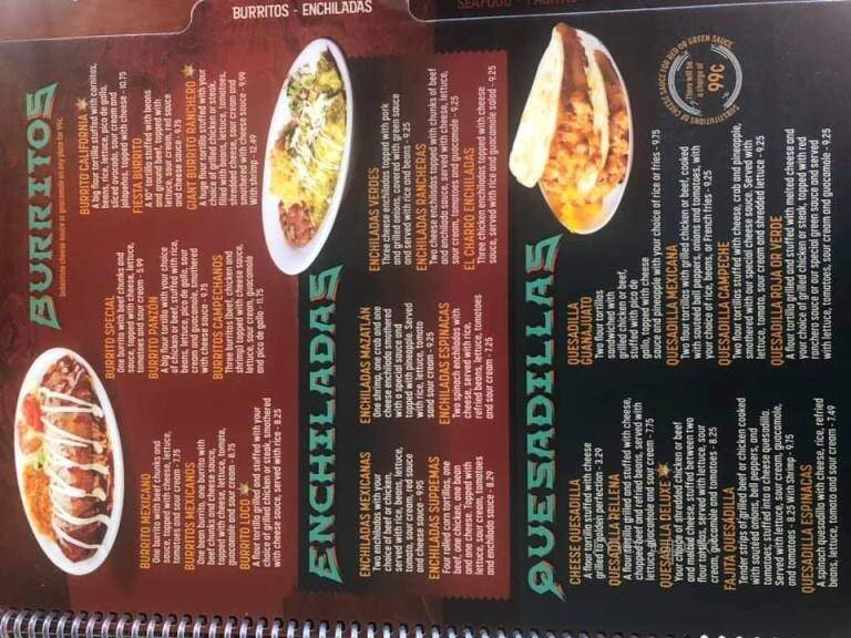 El Charro Mexican Restaurant - Belle, MO menu_pic
