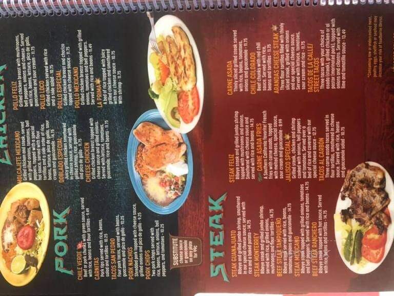 El Charro Mexican Restaurant - Belle, MO menu_pic