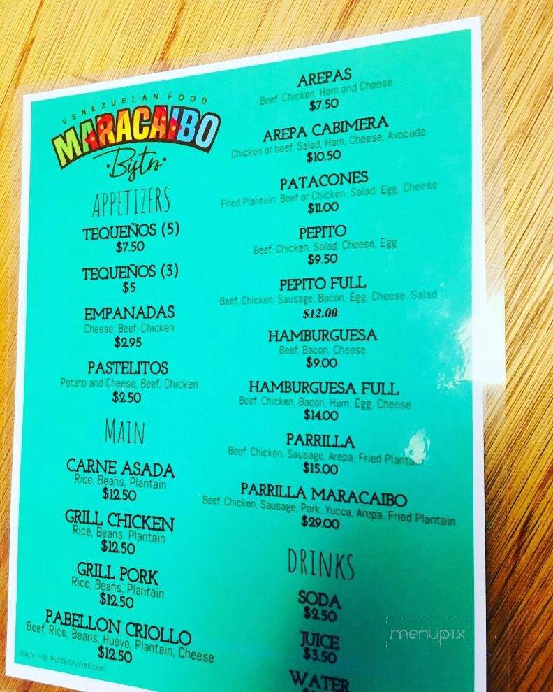 Maracaibo Bistro - Virginia Beach, VA menu_pic