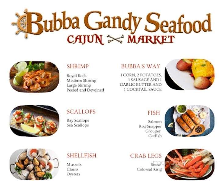 Bubba Gandy's Seafood - Cookeville, TN menu_pic