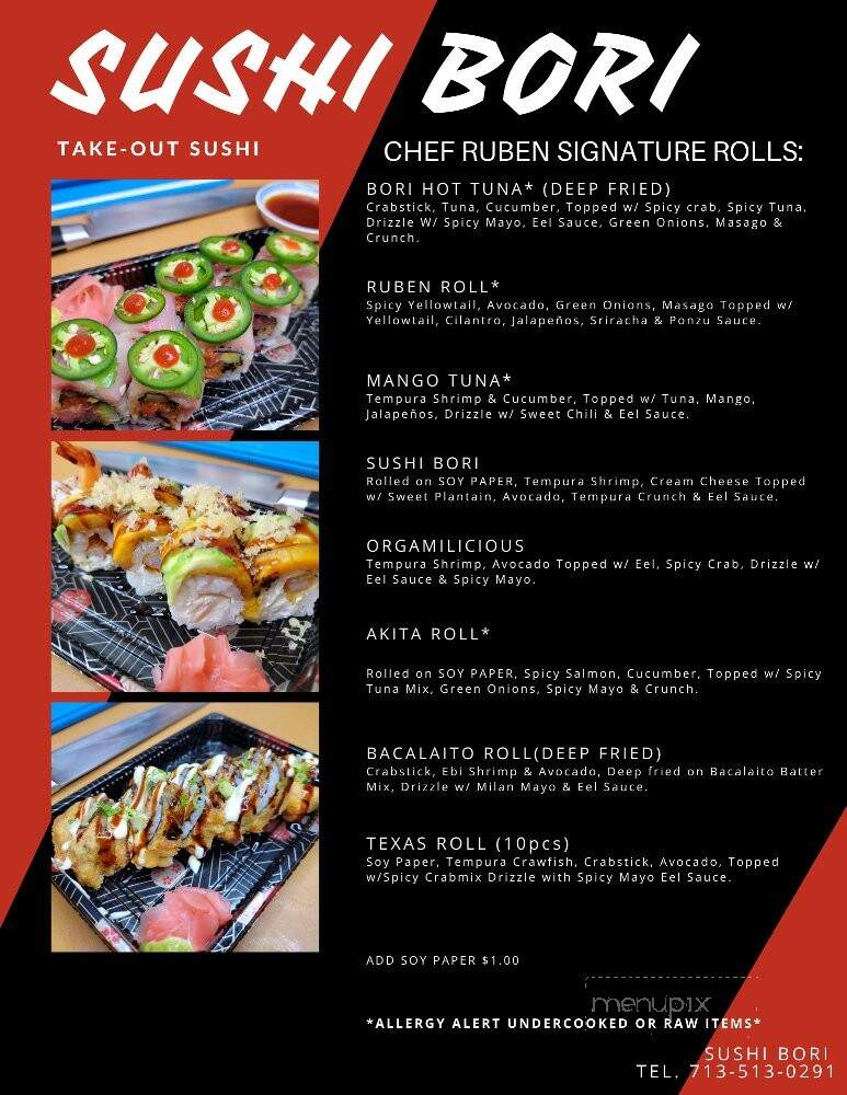 Sushi Bori - Friendswood, TX menu_pic