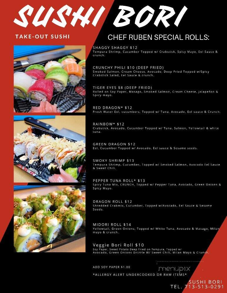 Sushi Bori - Friendswood, TX menu_pic