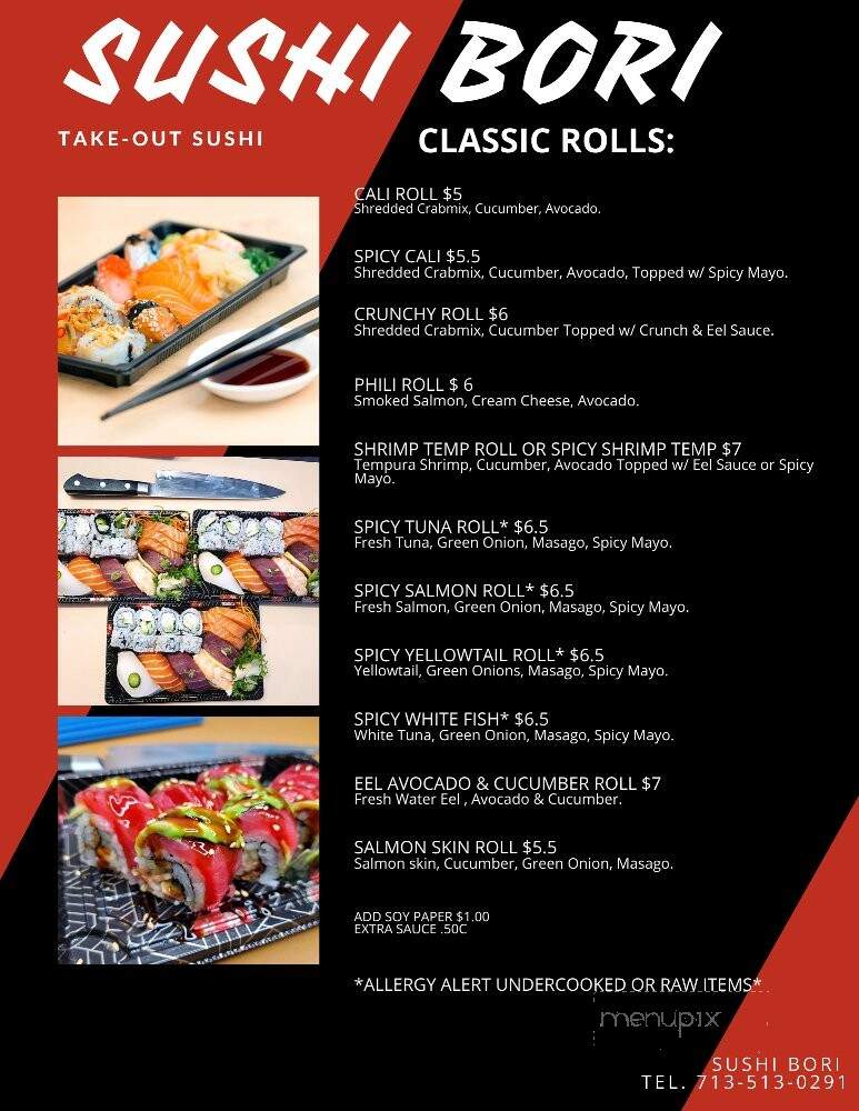 Sushi Bori - Friendswood, TX menu_pic