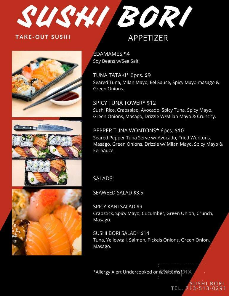 Sushi Bori - Friendswood, TX menu_pic