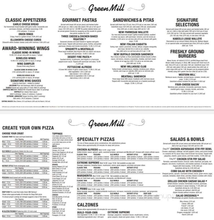 Green Mill Restaurant & Bar - New Ulm, MN menu_pic