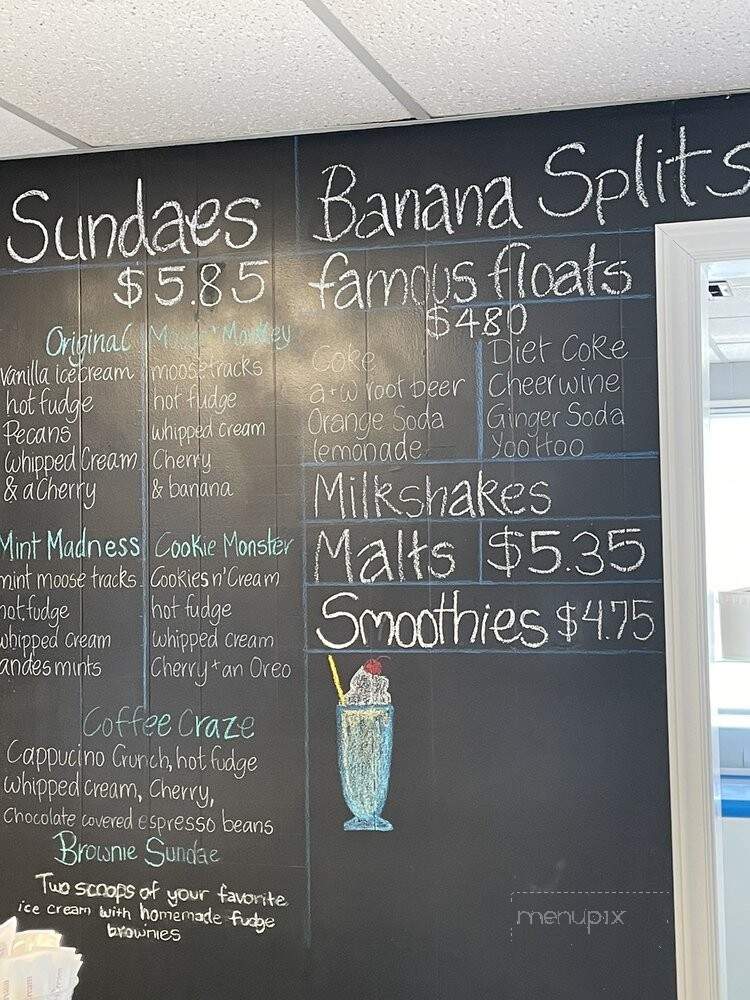Ozzie's Ice Cream - Greensboro, NC menu_pic
