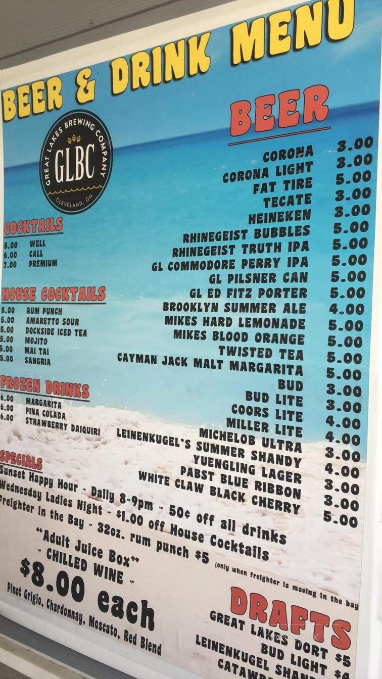 Dockside Cafe - Sandusky, OH menu_pic
