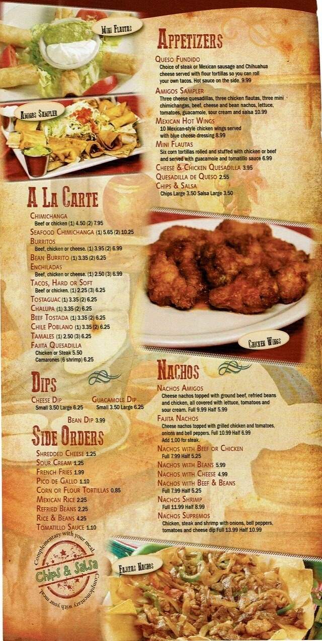 Los Tres Amigos - Calvert City, KY menu_pic