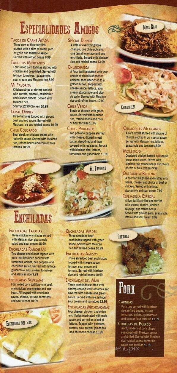 Los Tres Amigos - Calvert City, KY menu_pic