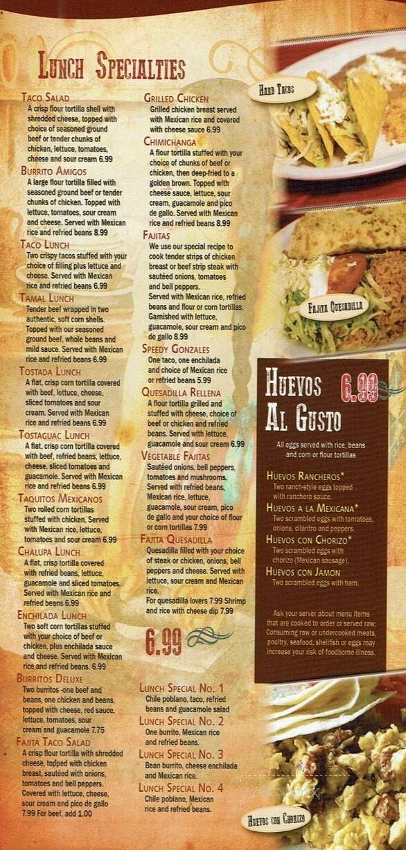 Los Tres Amigos - Calvert City, KY menu_pic