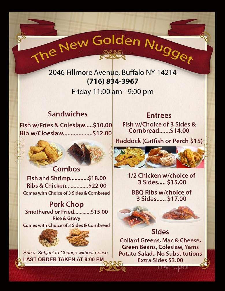 New Golden Nugget - Buffalo, NY menu_pic