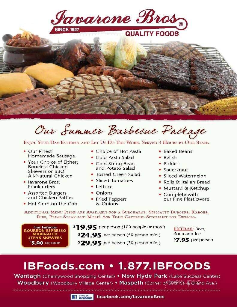 Iavarone Bros. of Maspeth - Maspeth, NY menu_pic