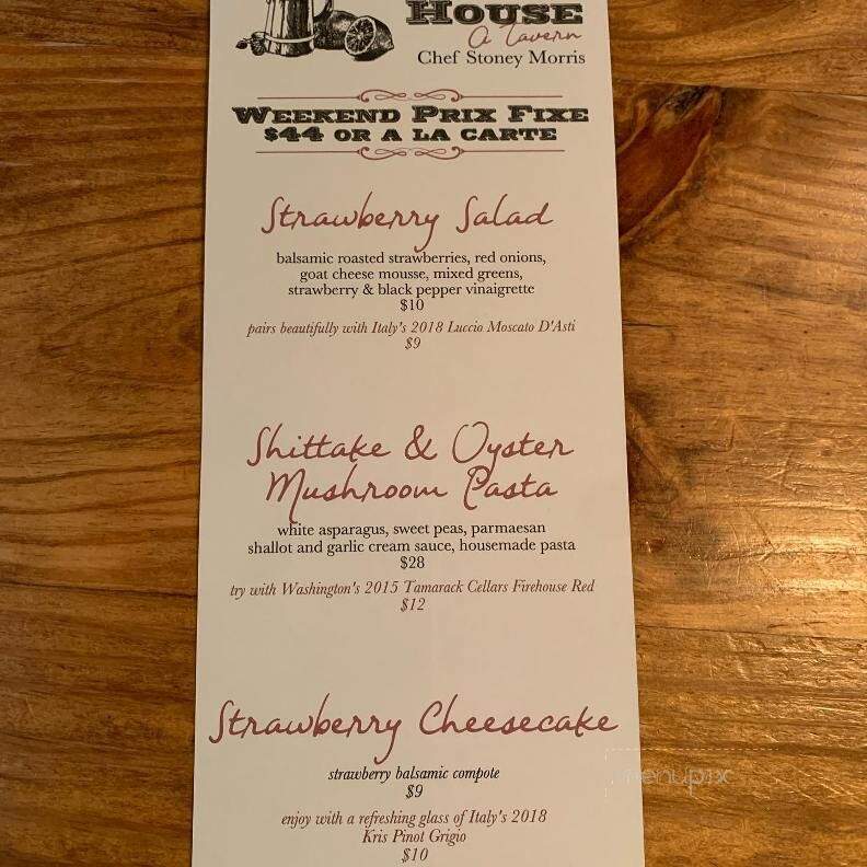 Century House Tavern - Woodstock, GA menu_pic