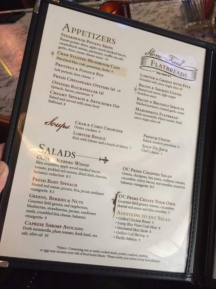 Old City Prime Steakhouse - Lima, OH menu_pic