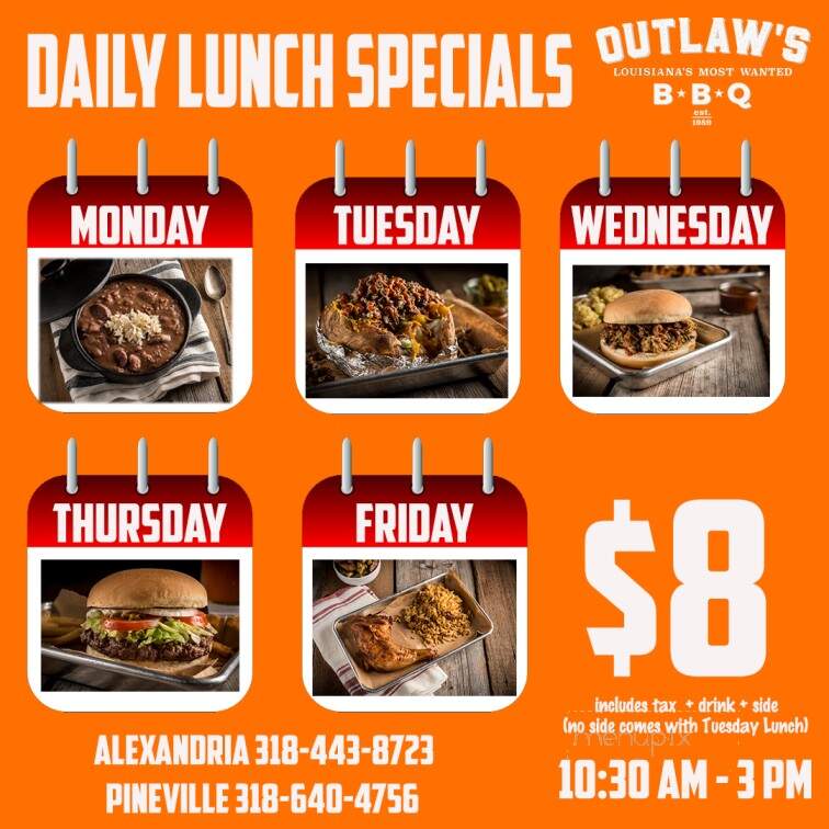 Outlaw's Barbecue - Alexandria, LA menu_pic
