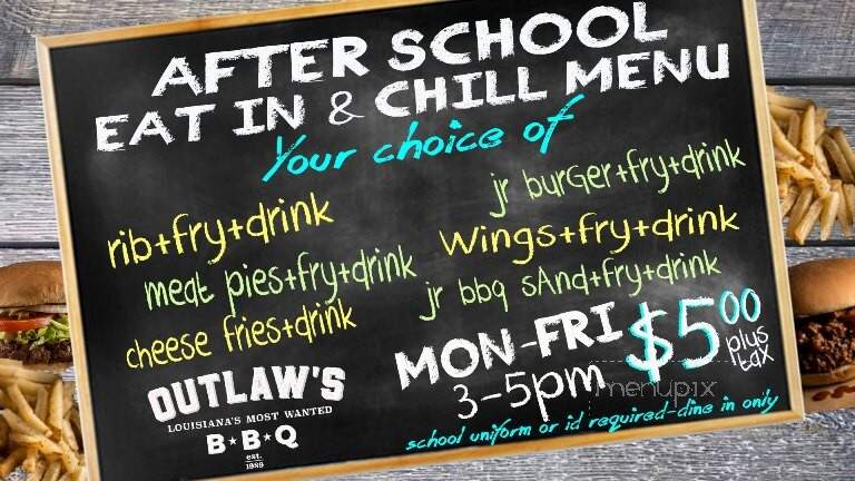 Outlaw's Barbecue - Alexandria, LA menu_pic