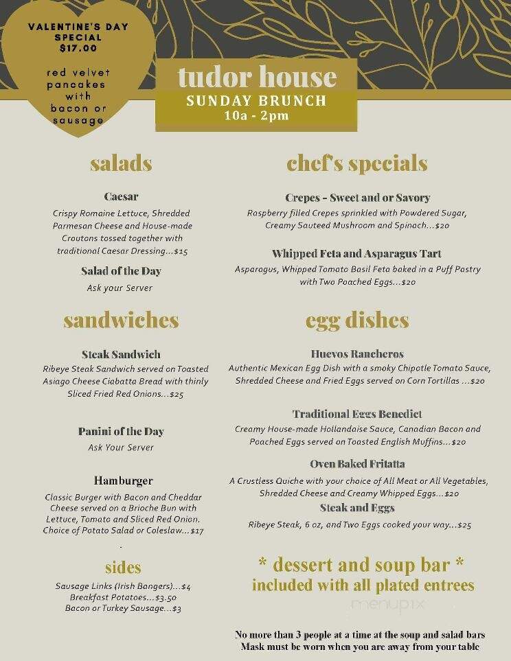 Tudor House - Lake Arrowhead, CA menu_pic