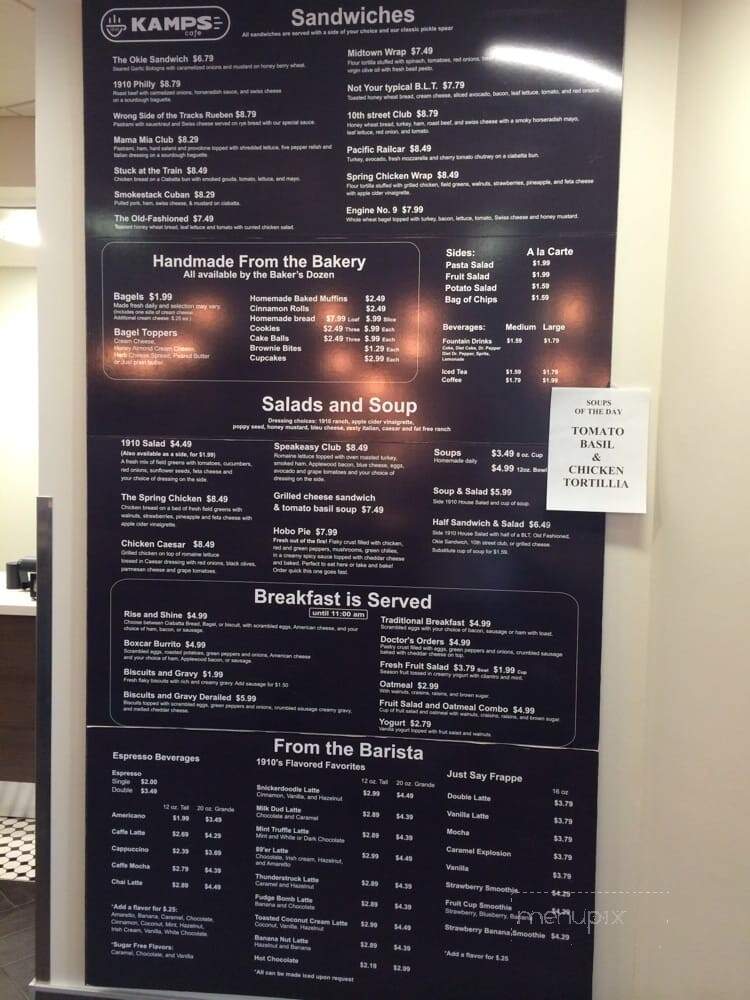 Kamp's 1910 Cafe at Ou Children's Hospital - Oklahoma City, OK menu_pic