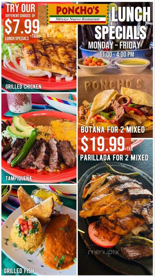 Poncho's - Mexico Nuevo Restaurant - McAllen, TX