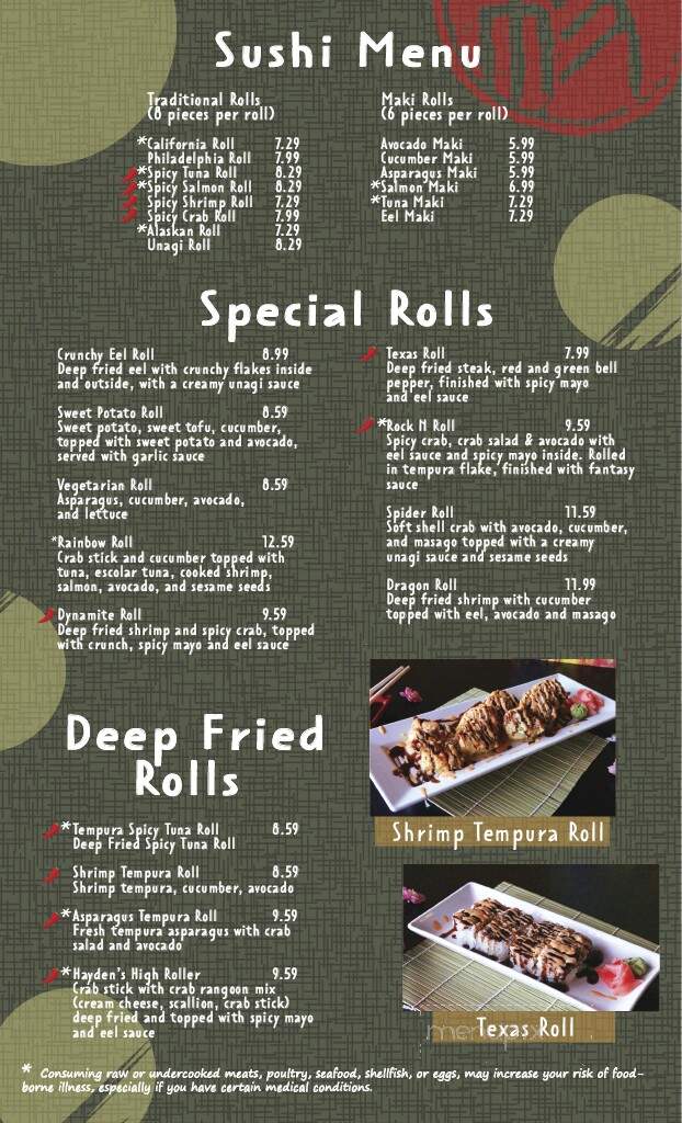 Yong Asian House - Gray, TN menu_pic