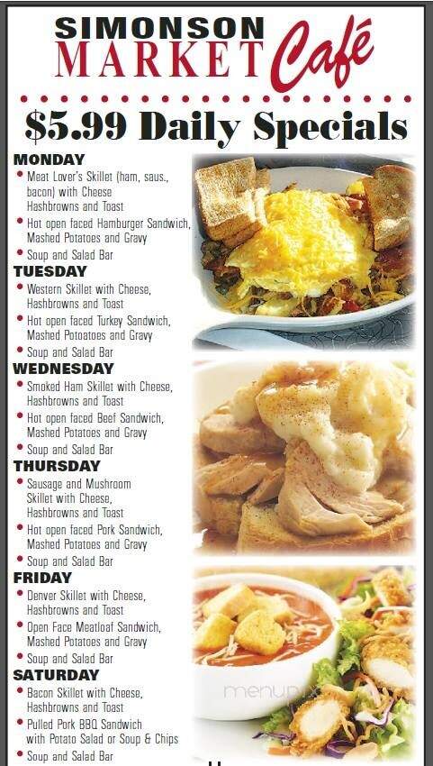 Simonson Market Cafe - Bemidji, MN menu_pic