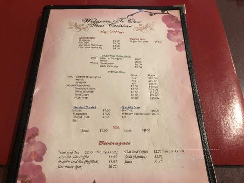 Mai Thai On Main - Cottonwood, AZ menu_pic