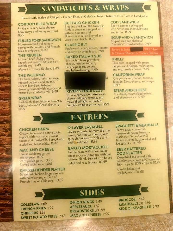 River's Edge Pizza Pub & Grill - Dundee, MI menu_pic