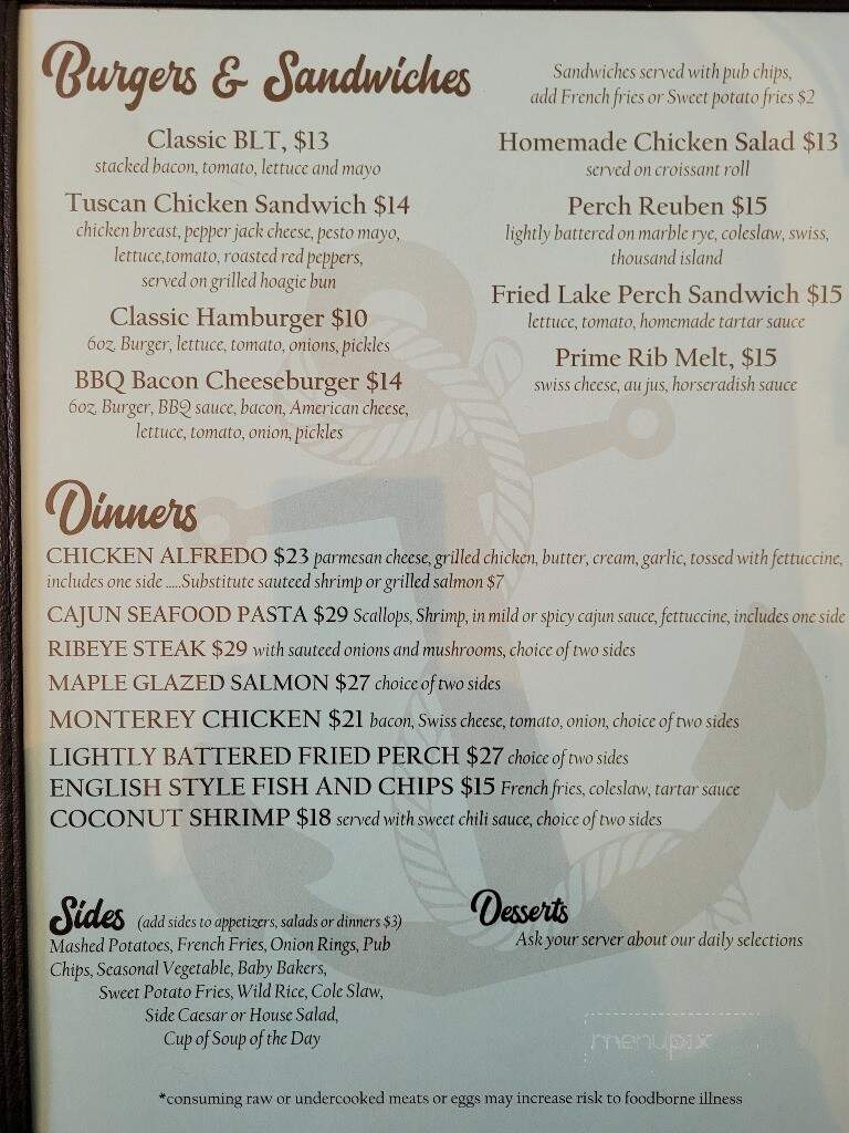 Emerson Lake Inn - Walhalla, MI menu_pic