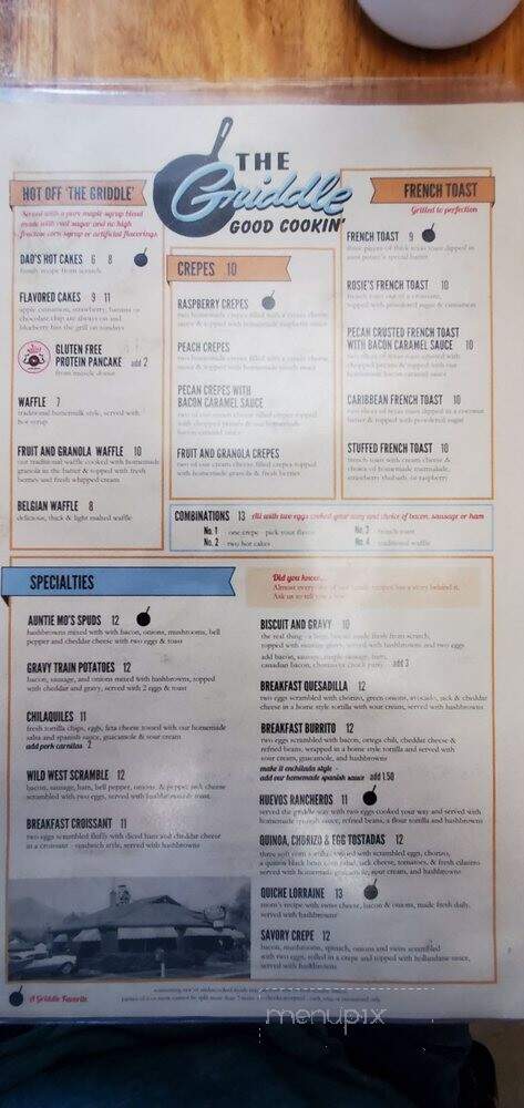Griddle - Winnemucca, NV menu_pic