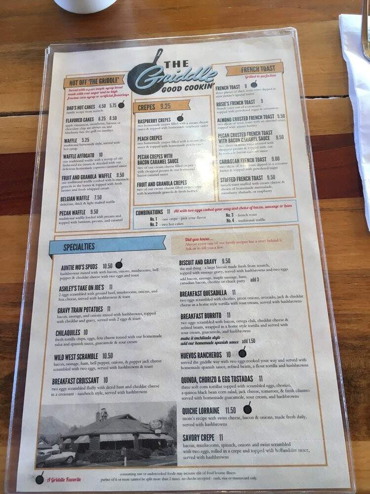 Griddle - Winnemucca, NV menu_pic
