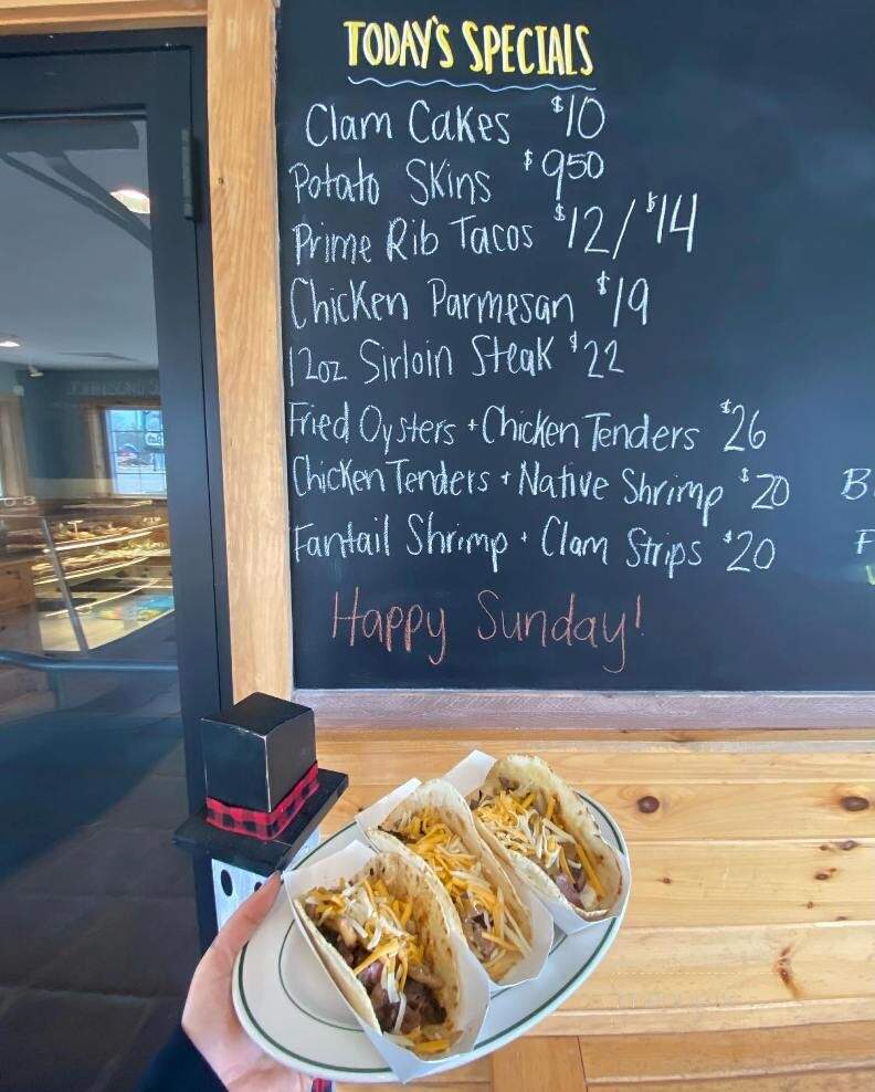 Johnson Seafood & Steak - New Durham, NH menu_pic