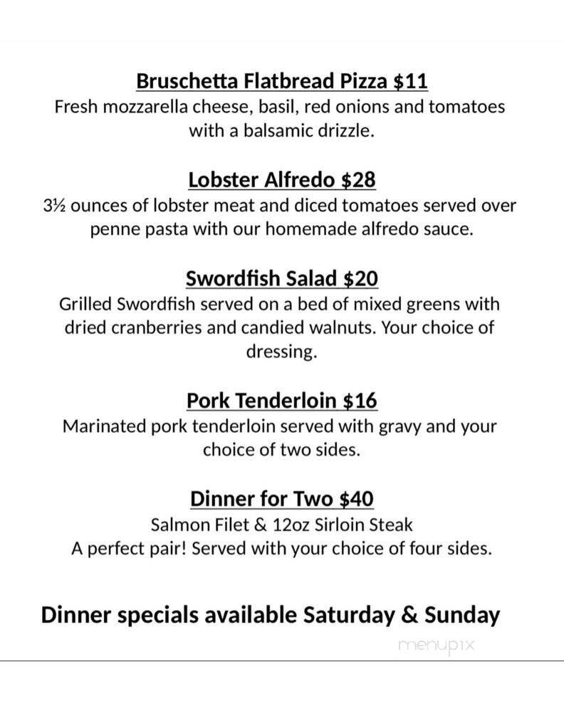 Johnson Seafood & Steak - New Durham, NH menu_pic