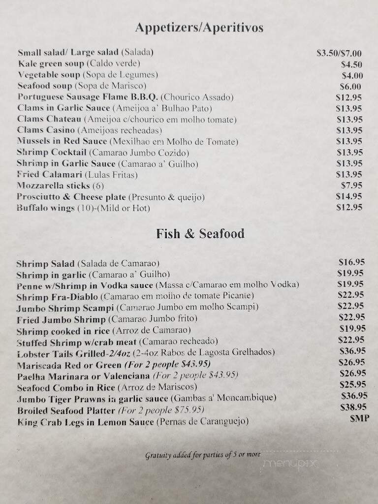 Chateau Madrid Restaurant - Carteret, NJ menu_pic