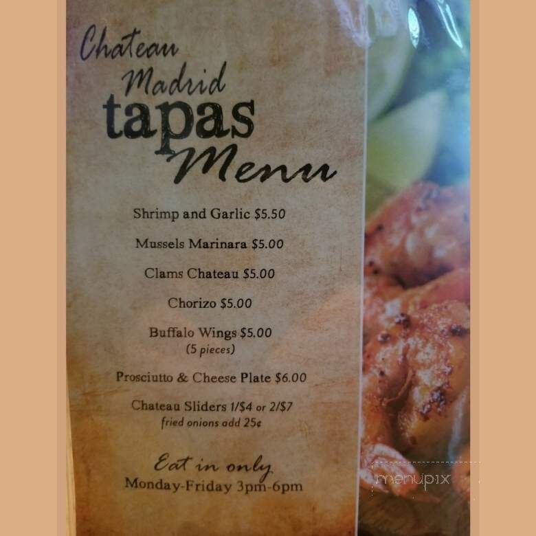 Chateau Madrid Restaurant - Carteret, NJ menu_pic