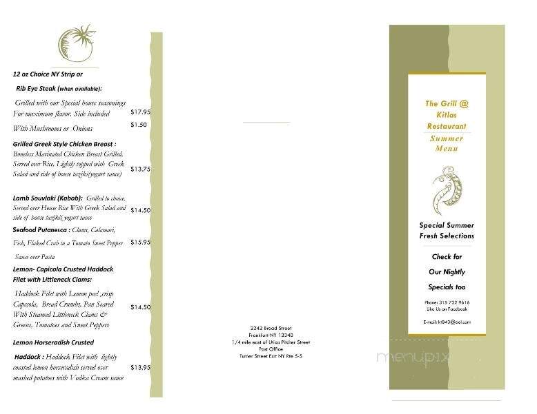 Kitlas Restaurant - Frankfort, NY menu_pic