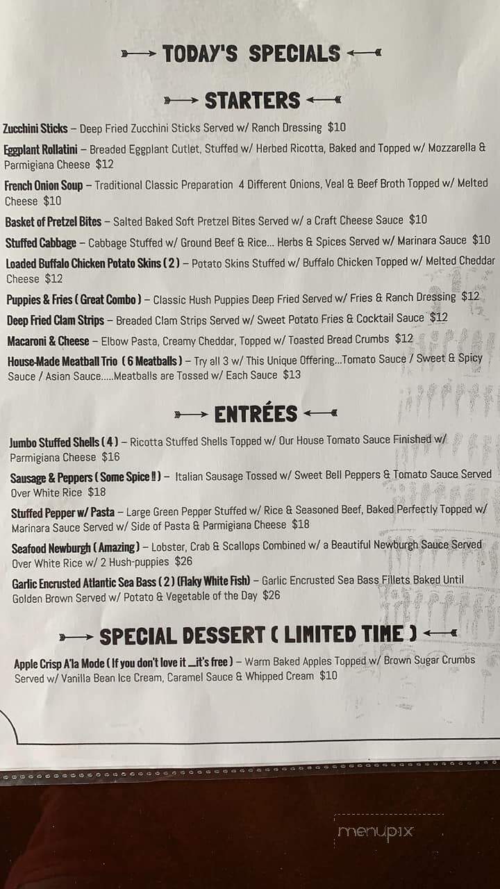 Millbrook Inn - Pond Eddy, NY menu_pic