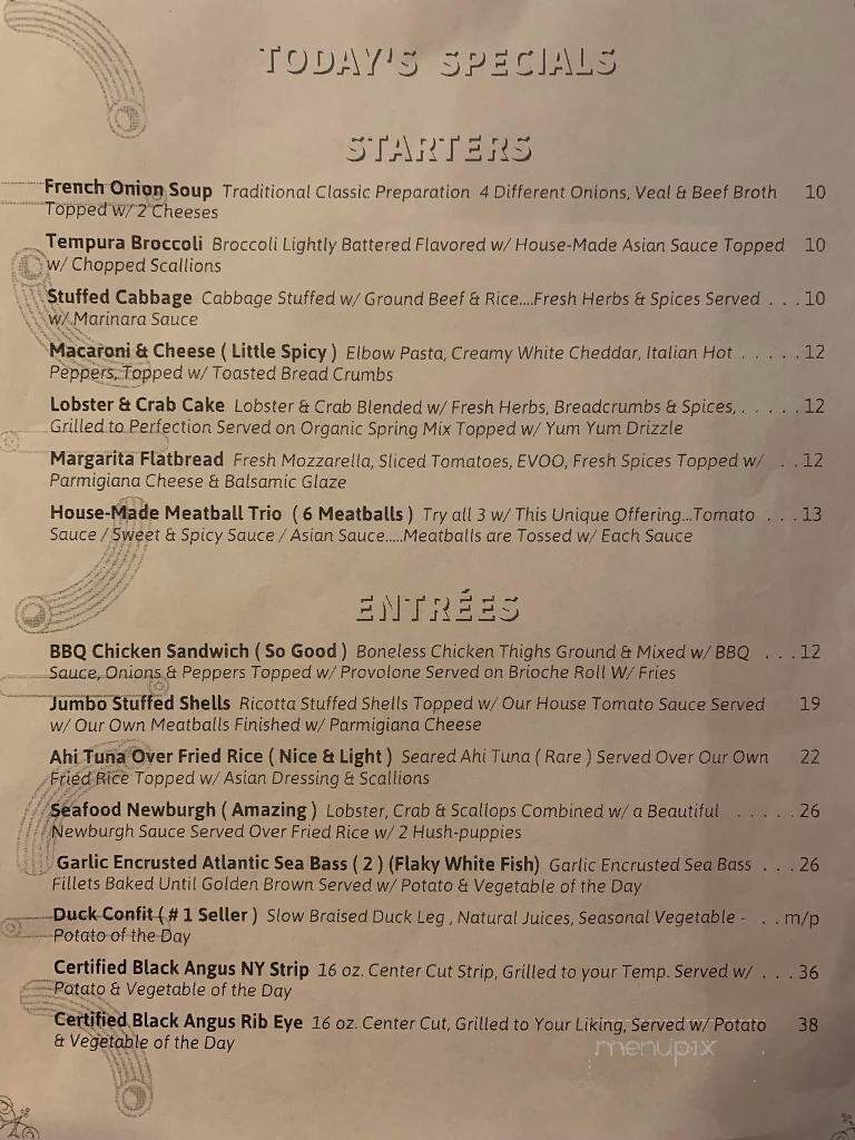 Millbrook Inn - Pond Eddy, NY menu_pic