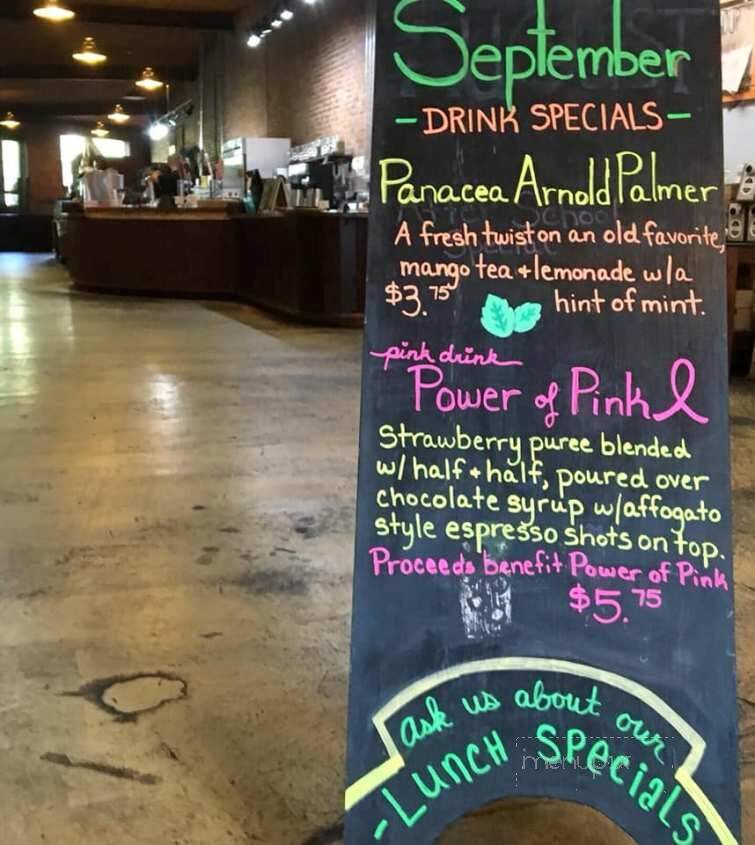 Panacea Coffee House Cafe - Waynesville, NC menu_pic