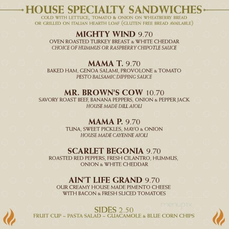 Panacea Coffee House Cafe - Waynesville, NC menu_pic