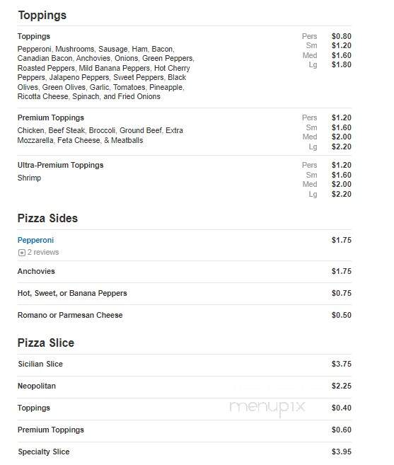 Unida Pizza - Danville, PA menu_pic