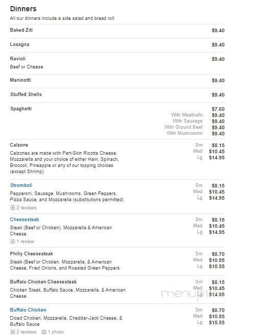 Unida Pizza - Danville, PA menu_pic
