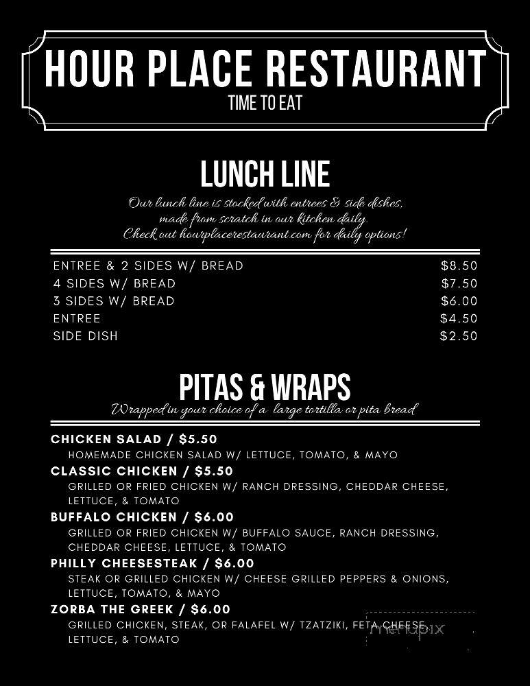 Hour Place - Chattanooga, TN menu_pic