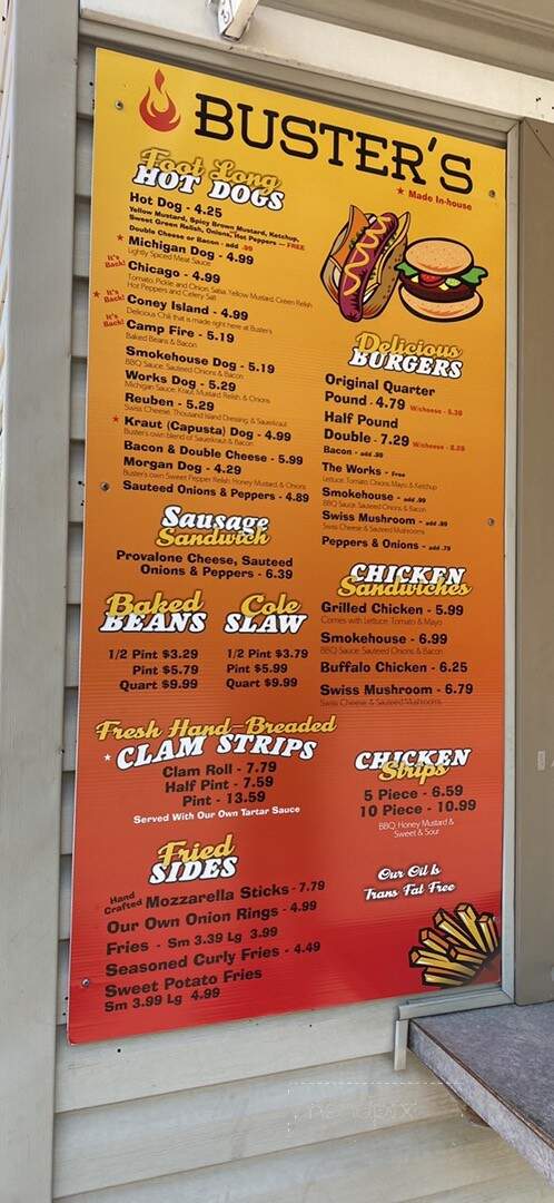 Buster's Drive In - Bristol, CT menu_pic
